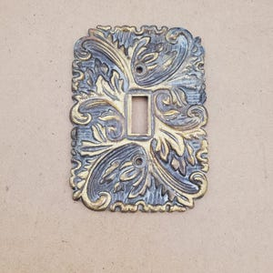 Placa de interruptor de luz, placa de interruptor, placas de tomada, cobre, latão antigo, plugue, interruptor basculante, placa GFI, estilo shabby chic