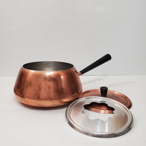 Handmade Copper Frying Pans Handmade Copper Pot. Brass Handled Copper Pot Special Gift zdjęcie 5