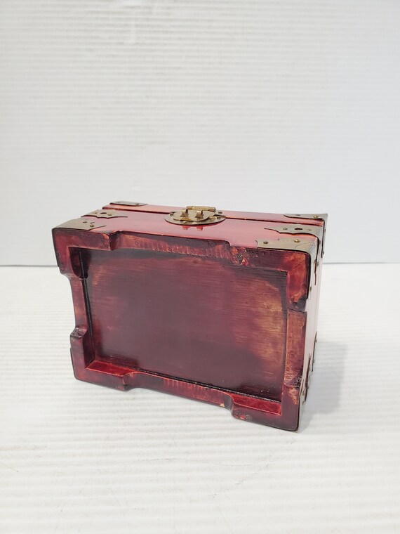 Vintage Oriental Box, Chinoiserie Jewelry Box, Ch… - image 5