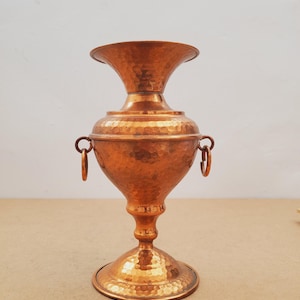 Vintage urn vase hammered copper mid century amphora 1950s Copper Vase Copper Jug Copper Vintage Vase Decoration Ornaments Copper Pot Gift