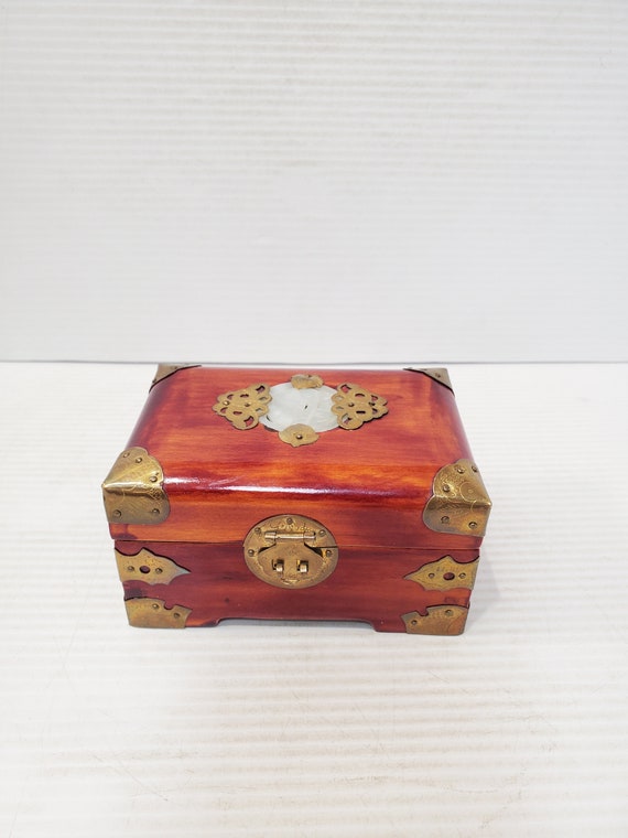 Vintage Oriental Box, Chinoiserie Jewelry Box, Ch… - image 3