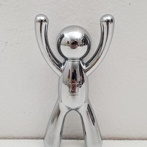 Vintage Umbra silver Tone Buddy Bottle Opener Vintage Bottle Opener - Beautiful Barware | Tablesetting - bottle opener in silver metal.