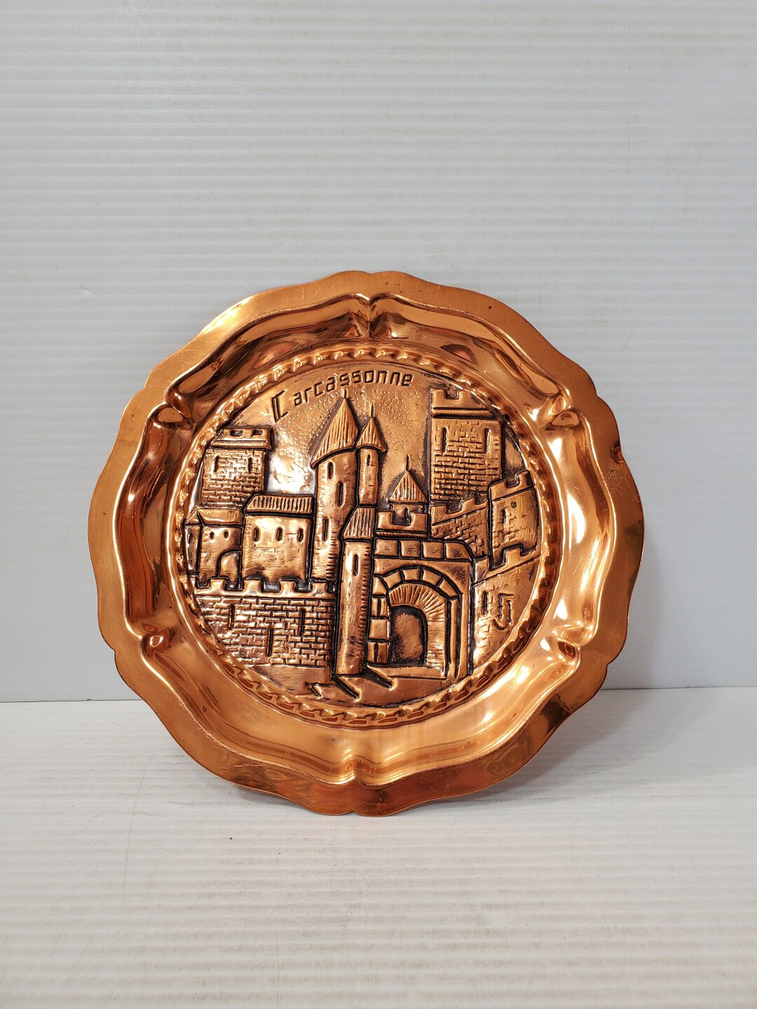 Vintage Copper Wall Hanging Vintage Copper Plate Scenic Copper Round