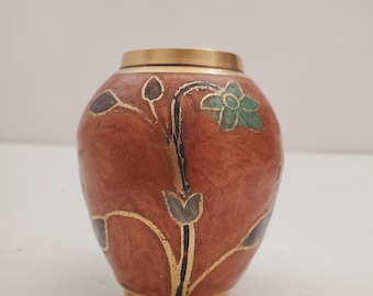 Exquisite 19th Century Persian Copper Vase , finely detailed