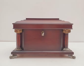 Vintage Bombay Company Neoclassical Empire Style Mahogany Storage