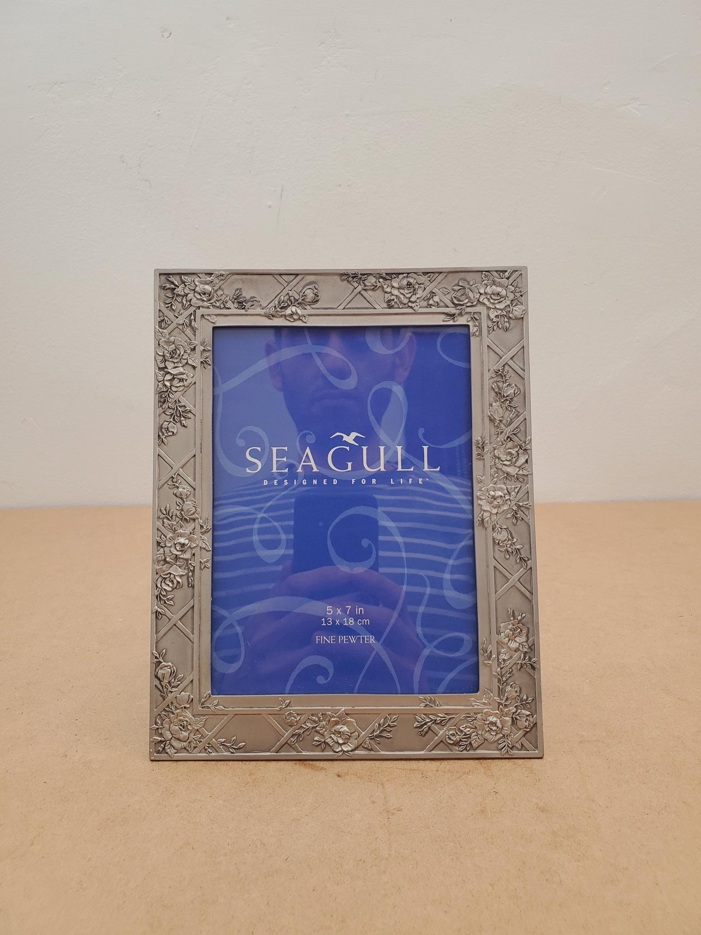 Pewter Picture Frame, Freestanding Picture Frame/zinn Seagull