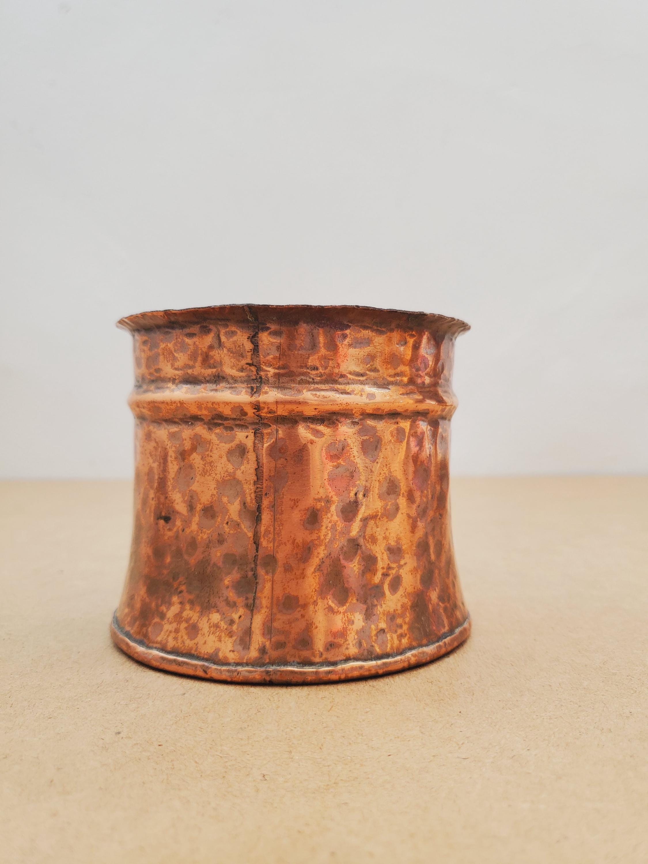 Copper Pot Ancient Italy, Copper Pot First Patina, Antique Copper