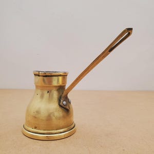Turkish Coffee Maker, Brass Coffee Maker, Hammered Brass Coffee Server, Vintage Old Original Antique Copper Rustic Coffee Pot Maker