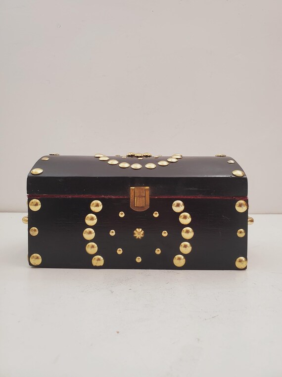 Wooden Keepsake Box, Wooden Chest, Wooden Box, Small Treasure Chest, Wooden Jewelry Box, Treasure Box, Memory Box, Jewelry Organizer
