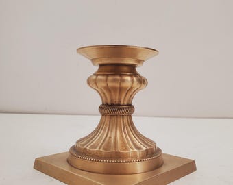 真鍮と陶器のチェンバーススティック キャンドルホルダー アンティーク