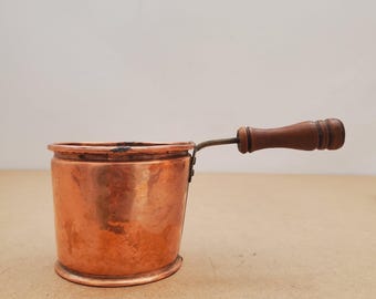 ヴィンテージ銅製ボウル、取っ手付き小型銅製ボウル、小物入れボウル、銅製装飾品