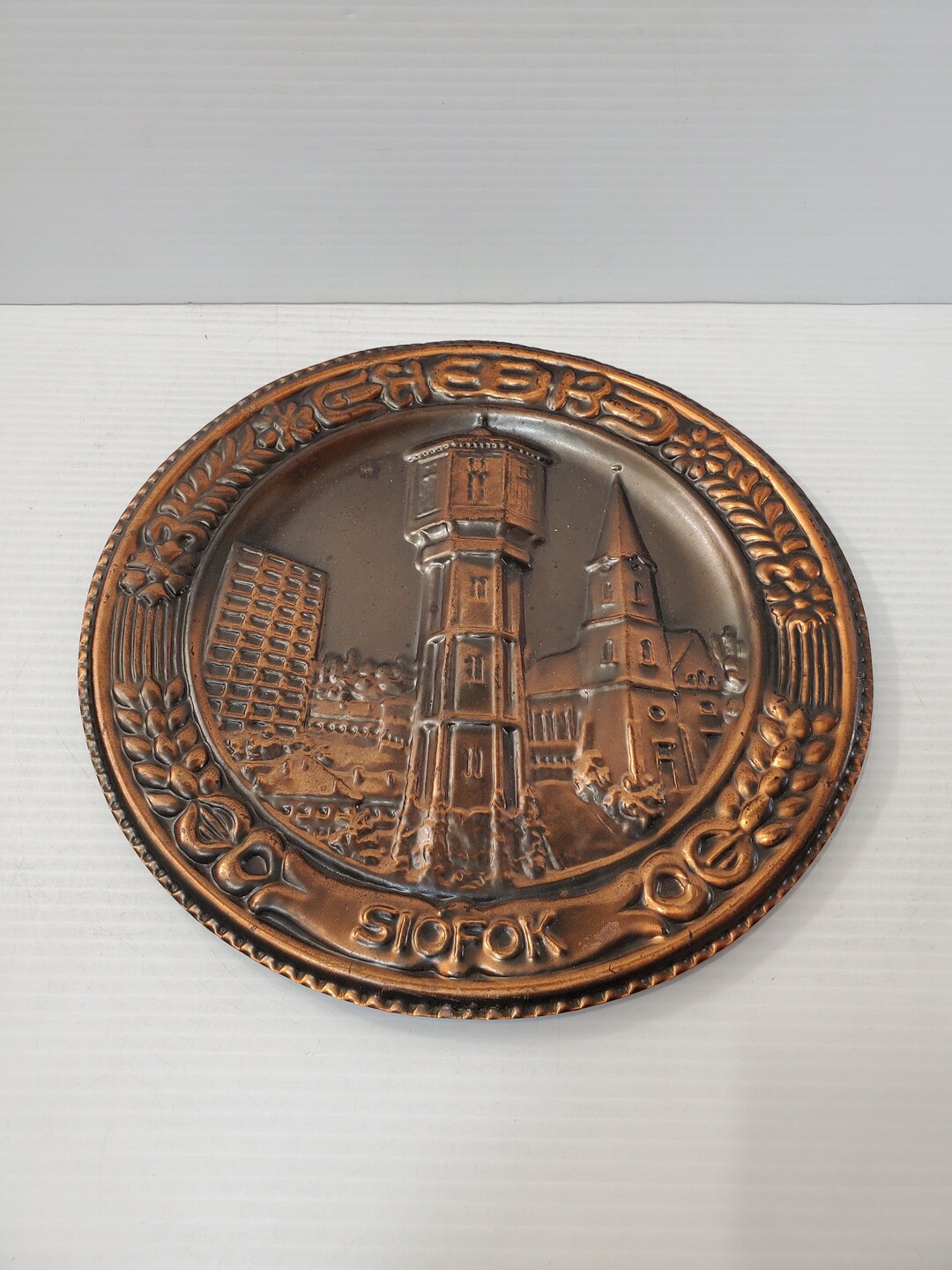 Vintage Copper Wall Hanging Vintage Copper Plate Scenic Copper Round