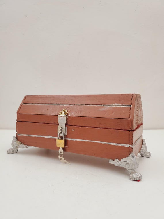 Wooden Keepsake Box, Wooden Chest, Wooden Box, Small Treasure Chest, Wooden Jewelry Box, Treasure Box, Memory Box, Jewelry Organizer