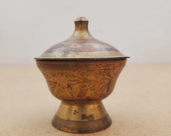 Vintage Sugar Bowl - brass Irvinware, brass Vintage brass  Sugar Bowl -