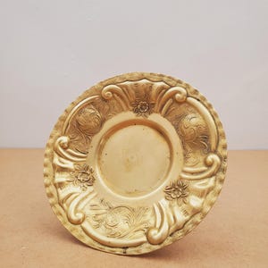 Vintage Brass Bowl, Pedestal Brass Dish, Bohemian Brass Bowl, Trinket Dish, Hollywwod Regency, Table Decor, Candle Holder, Home Decor