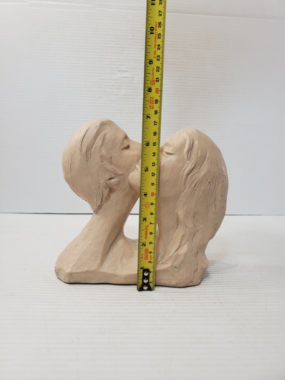 1982 Sculpture Faces of Love, 1980s Vintage Home Decor, Austin