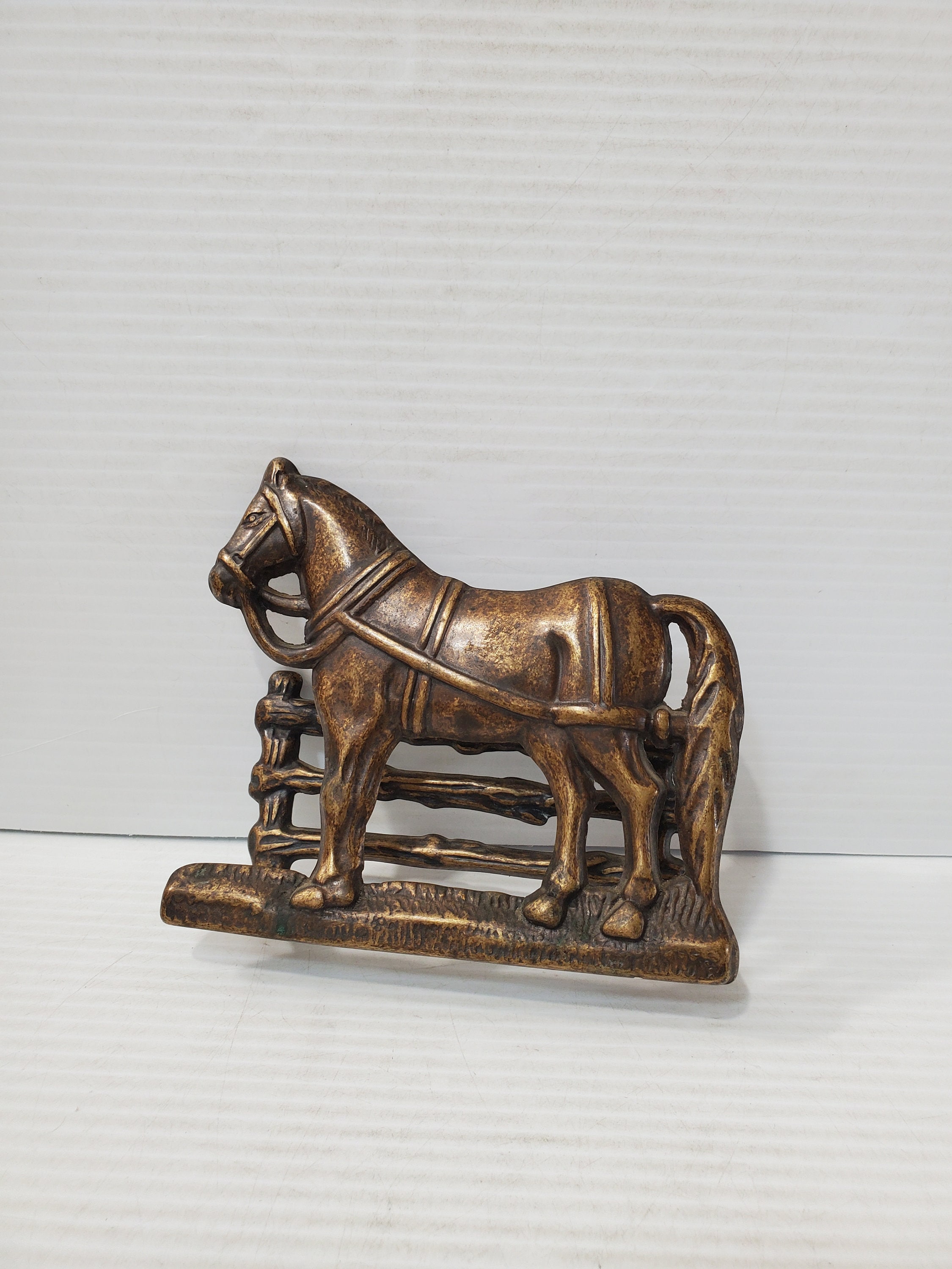 アールヌーボー風ブロンズナプキンスタンド　レターラック　アンティーク アールヌーボー真鍮レターラック、ヴィンテージ真鍮レターホルダー