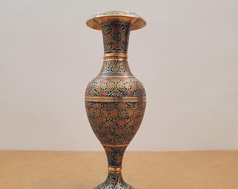 Exquisite 19th Century Persian Copper Vase , finely detailed