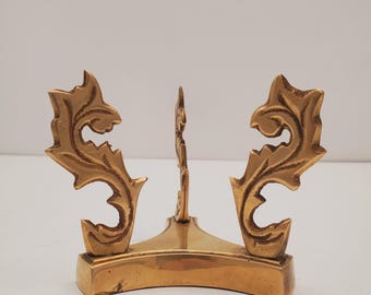 ヴィンテージの10セントストアの真鍮製ミニテーブルと椅子のセット