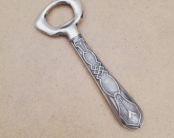 Silver plated Bottle Opener - Vintage Bottle Opener - Vintage Beer Opener - Bar ware Tool