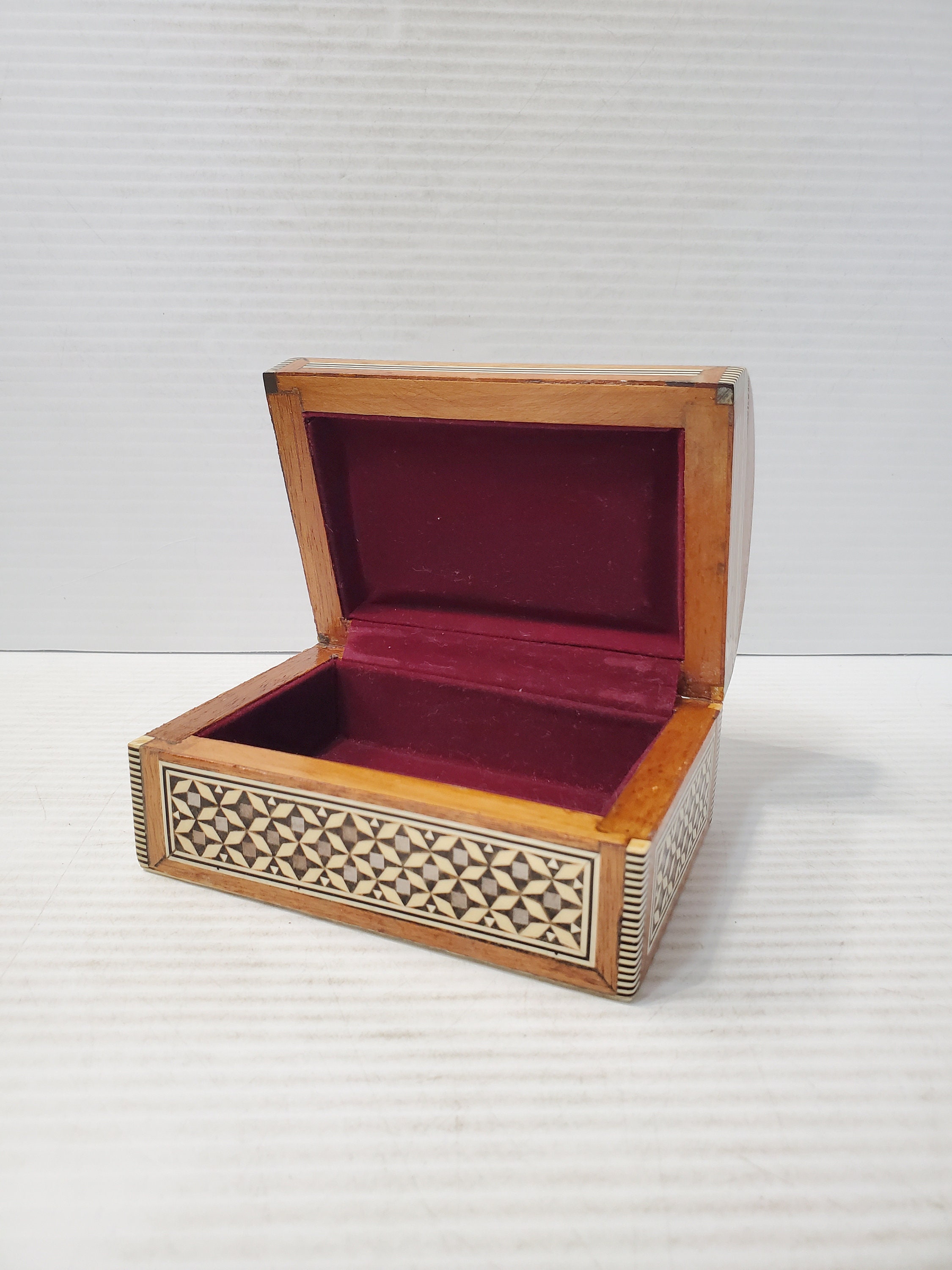 Nice Wooden Jewelry Box 3 Drawer with Inner Accessory on eBid