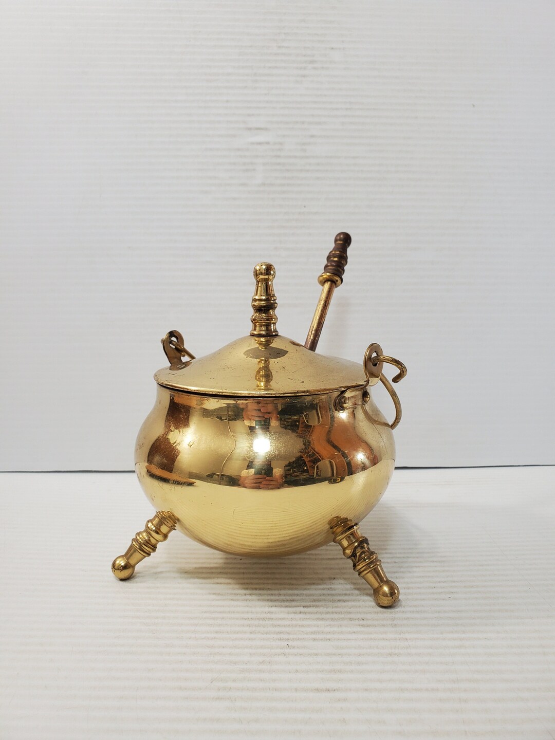 Vintage Fire Starter Fire Starter Pot Brass Cauldron Etsy