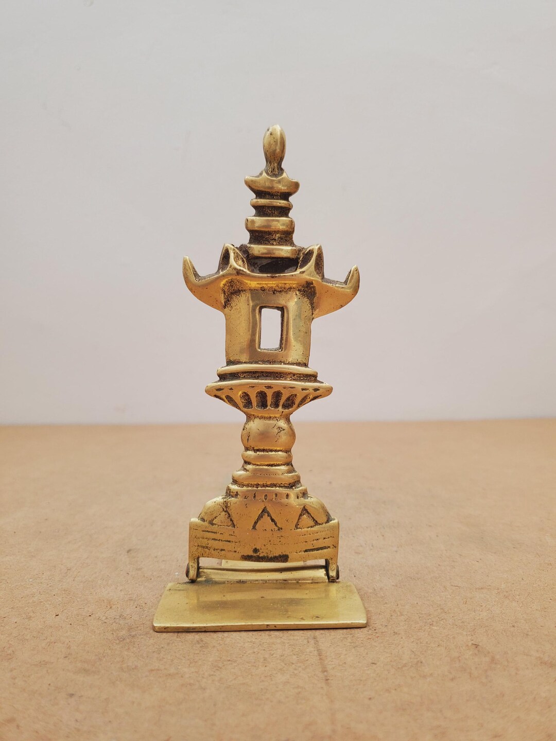 Vintage Ornate Brass Folding Asian Bookend Brass Bookend - Library ...