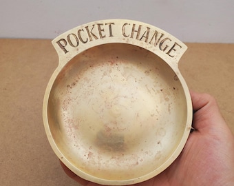Brass Pocket Change Dish, Vintage Inspired Antique Ring Dish Retro Style for Home Decor or Jewelry Dish | Bulk Return Gifts