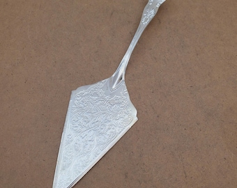 Vintage Sliver Plated Cake Pie Server/ Ornate - Vintage Silver Plated Cake Slice – English Server