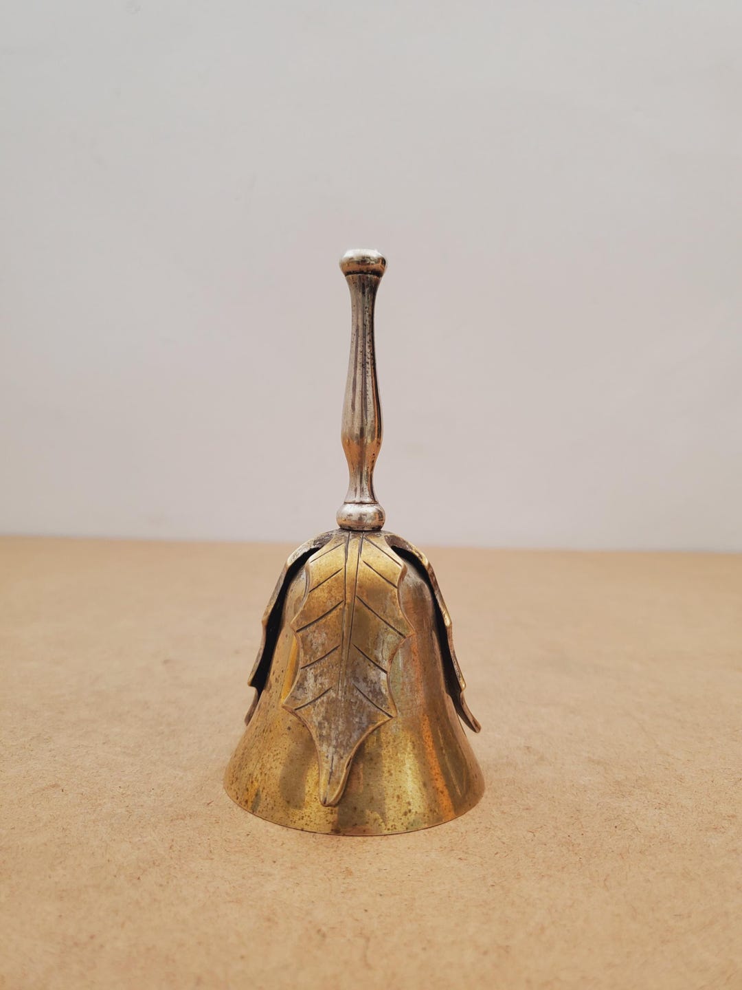 Solid Bell Vintage Brass Hand Bell - Handheld Solid Brass Bell With Charming Tone ...