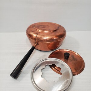 Handmade Copper Frying Pans Handmade Copper Pot. Brass Handled Copper Pot Special Gift zdjęcie 7