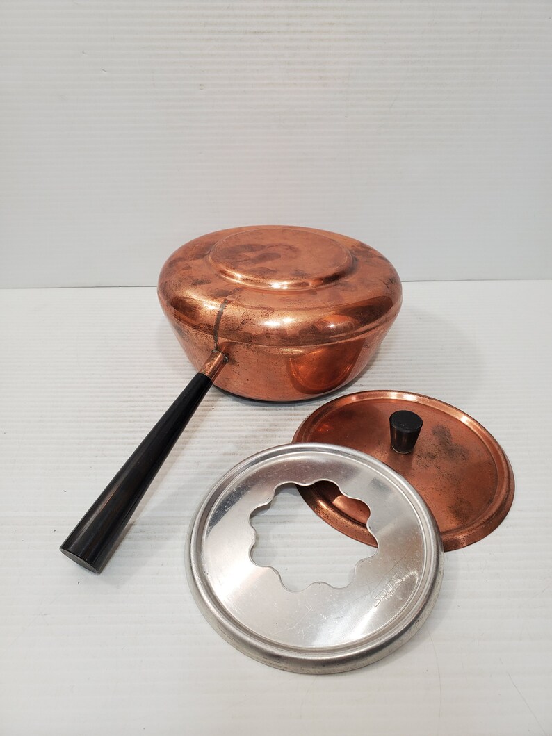 Handmade Copper Frying Pans Handmade Copper Pot. Brass Handled Copper Pot Special Gift zdjęcie 7