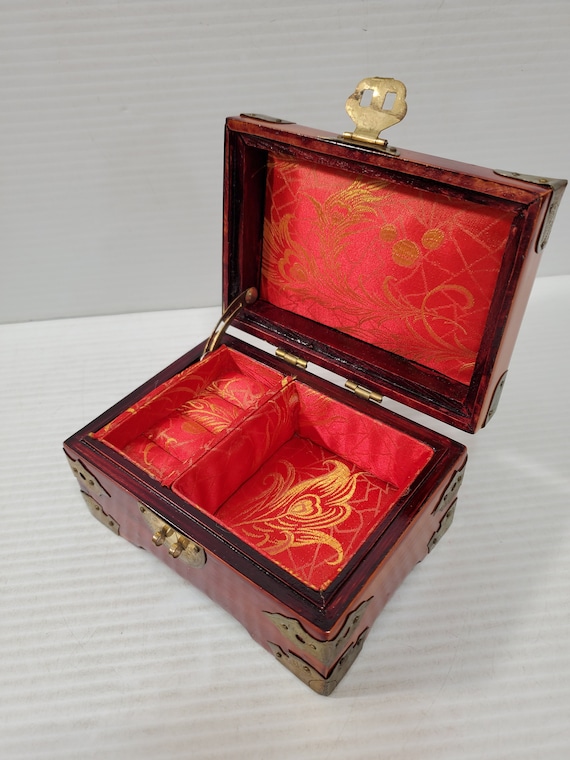 Vintage Oriental Box, Chinoiserie Jewelry Box, Ch… - image 10