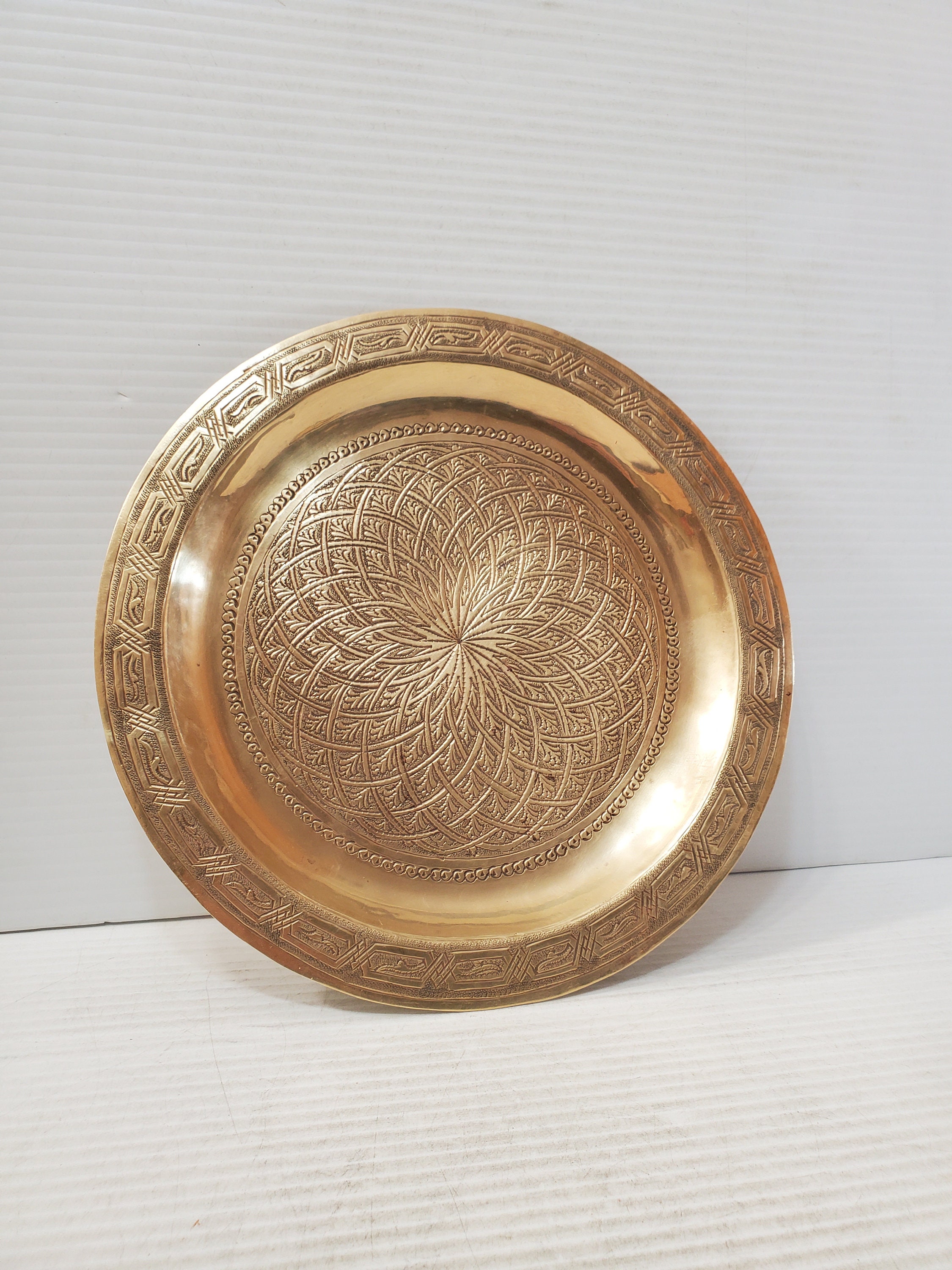 Vintage,brass Tray Plate, Brass Tray , Brass Decorative Plate