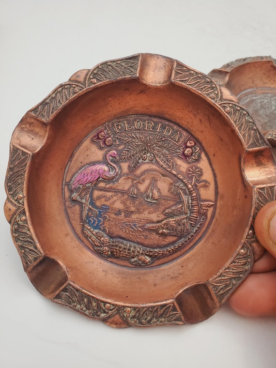 銅器 灰皿 茶道具 書道具 文房具 工芸品 美術品 置物 銅器 灰皿 茶道具