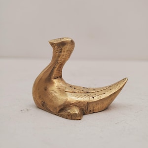 Vintage Brass Duck, Mid Century Home Decor, Woodland Creature, Brass Figurine, Lake House Decor, Ducky, Lake House, Decor