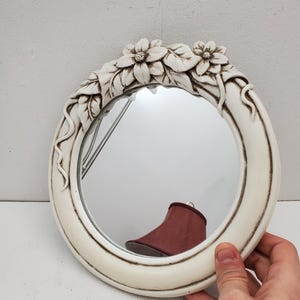 Carved wall mirror, Wall Mirror, Wall mirror small ,Wall mirror decor, Glass mirrors, Gifts, Mirror Wall Art, Interior Gift, floral frame