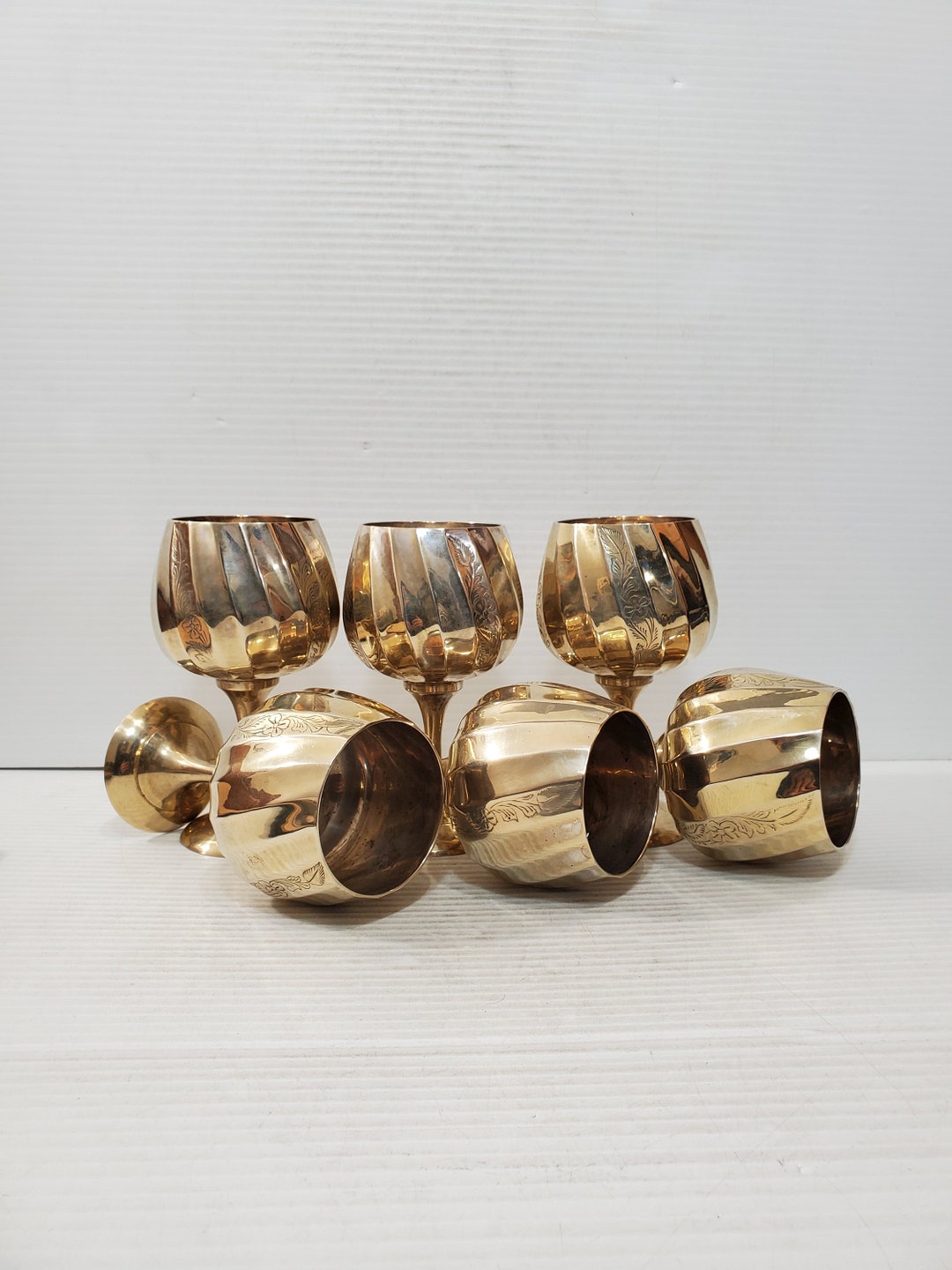 Vintage Brass Cups, Brass Shot Cups , Brass Cups Made in India, Small
