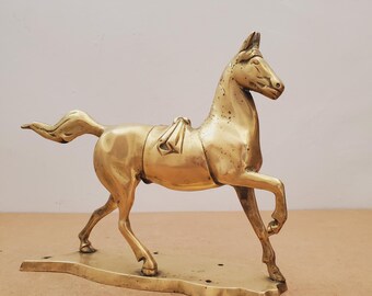 | 真鍮製クジラ MCM ビンテージ　真鍮製　馬二頭 ミッドセンチュリー ホーム ゴールドアクセント 置物