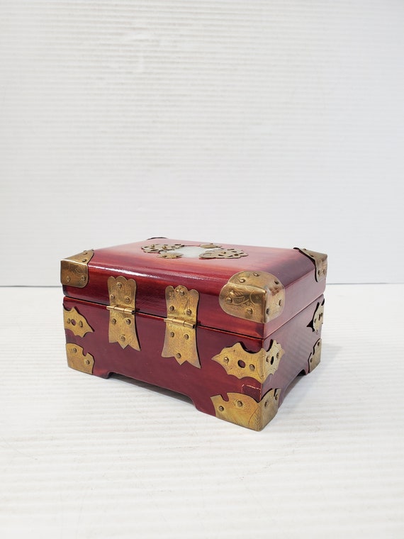 Vintage Oriental Box, Chinoiserie Jewelry Box, Ch… - image 6