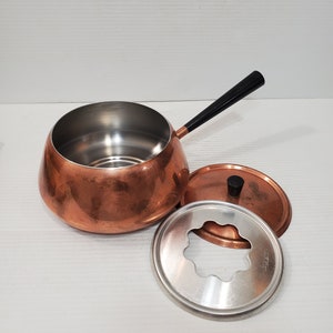 Handmade Copper Frying Pans Handmade Copper Pot. Brass Handled Copper Pot Special Gift zdjęcie 4