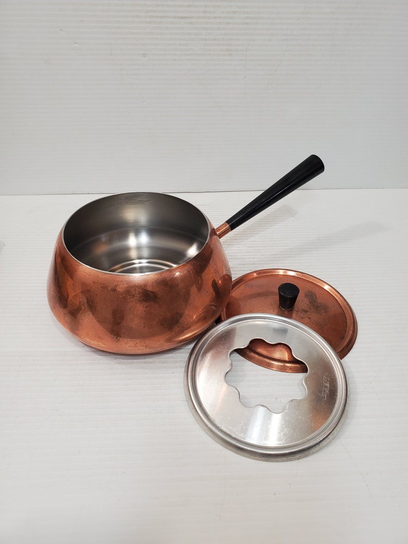 Handmade Copper Frying Pans Handmade Copper Pot. Brass Handled Copper Pot Special Gift zdjęcie 4