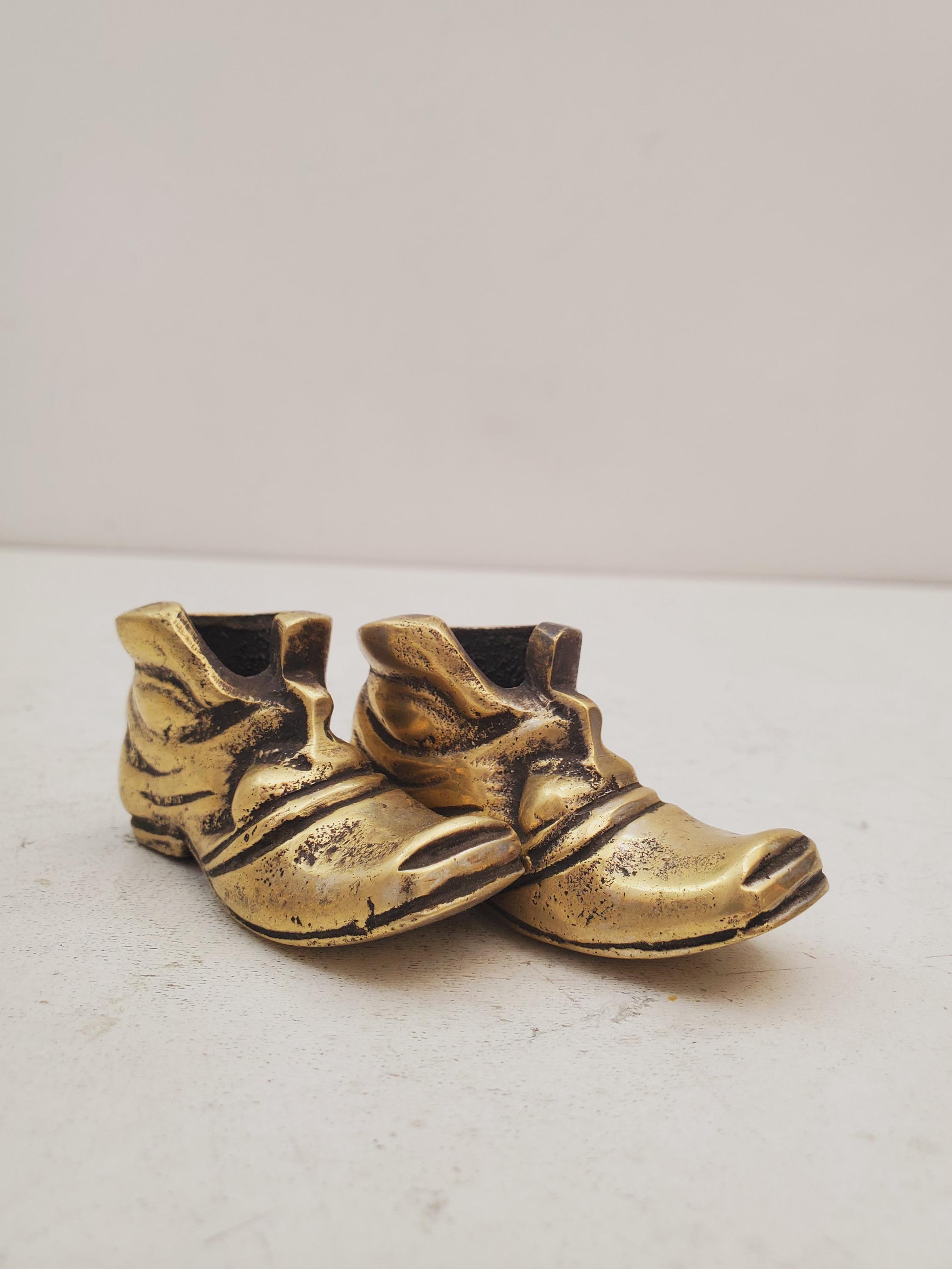 Peerage England Solid Brass Shoes, Small Brass Shoes, Paperweights Peerage England Solid Brass Shoes, Small Brass Shoes, Paperweights