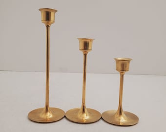 vintage Brass candle stick, brass centerpiece, vintage brass, candlestick, candlestick, Candle Holder, Candelabra,Candle Holders, set of 3