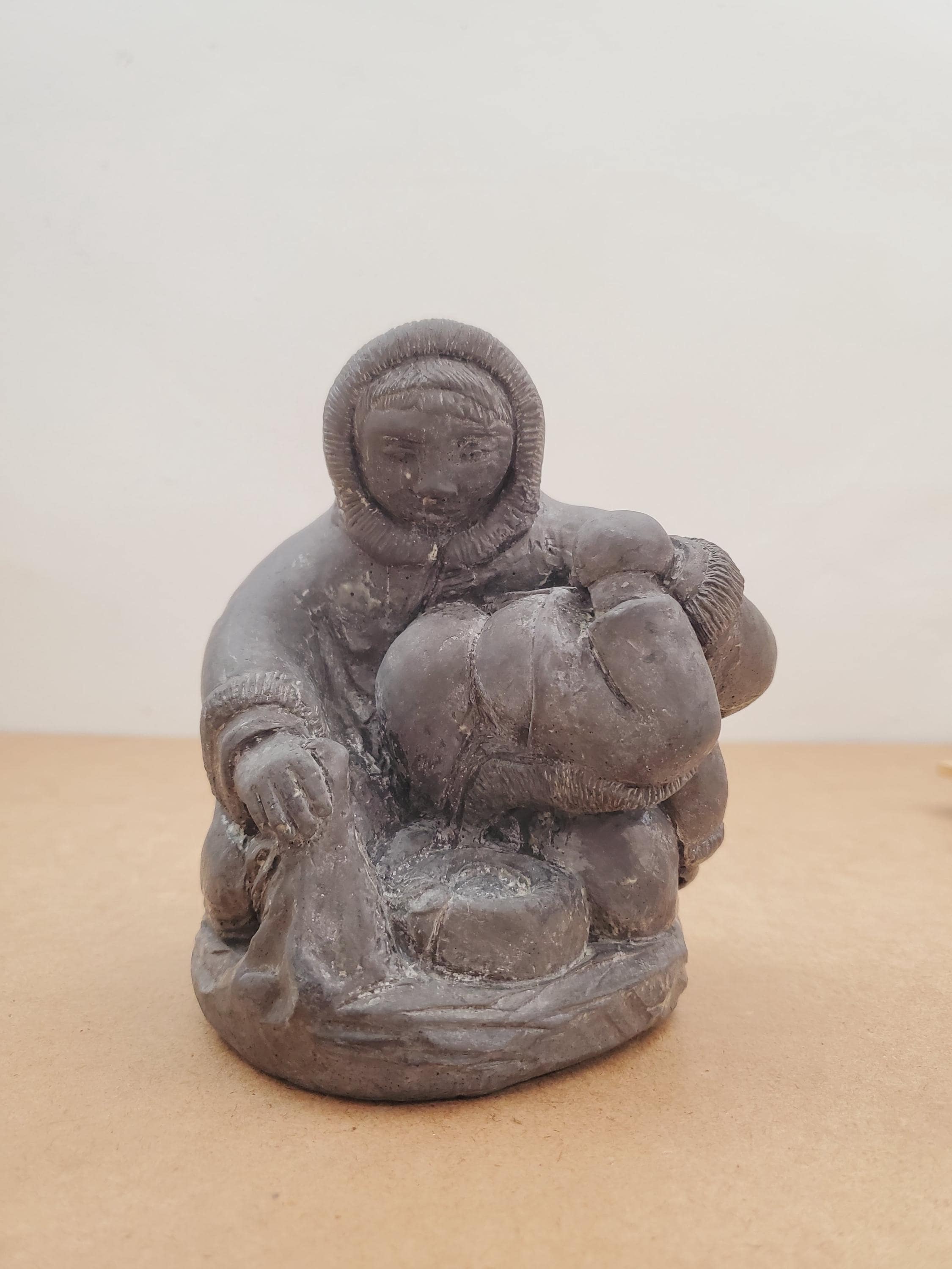 宙】仏教美術 クメール仏教 石造仏頭 28.5cm 2618g 台付 石仏 クメール 