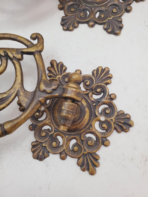 ヴィンテージ真鍮キャンドル壁取り付け用燭台 ヴィンテージ真鍮壁取り付け用燭台キャンドルホルダー真鍮壁