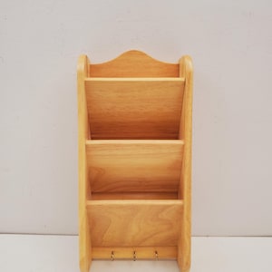 Entryway Wooden Mail and Key Organizer - Home Decor - Farmhouse Decor- Letter Storage - Entryway Decor - Wall Mail Organizer - Key Holder
