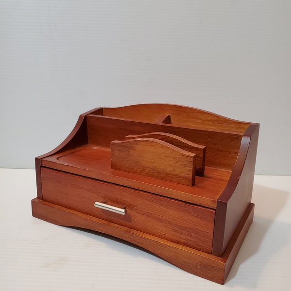 Men's Jewellery Box Watch Cuff Links Tie Pins Vintage Gunther Mele 1976 Wood Dresser Storage Gunther Mele Men's Valet Box, Dresser Box,Men's