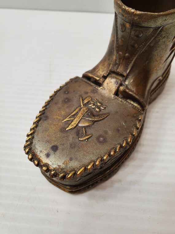 Brass Boot - Italy Buy Vintage Brass Boot Brass Boot Trinket Dish Italian Brass  main image 4