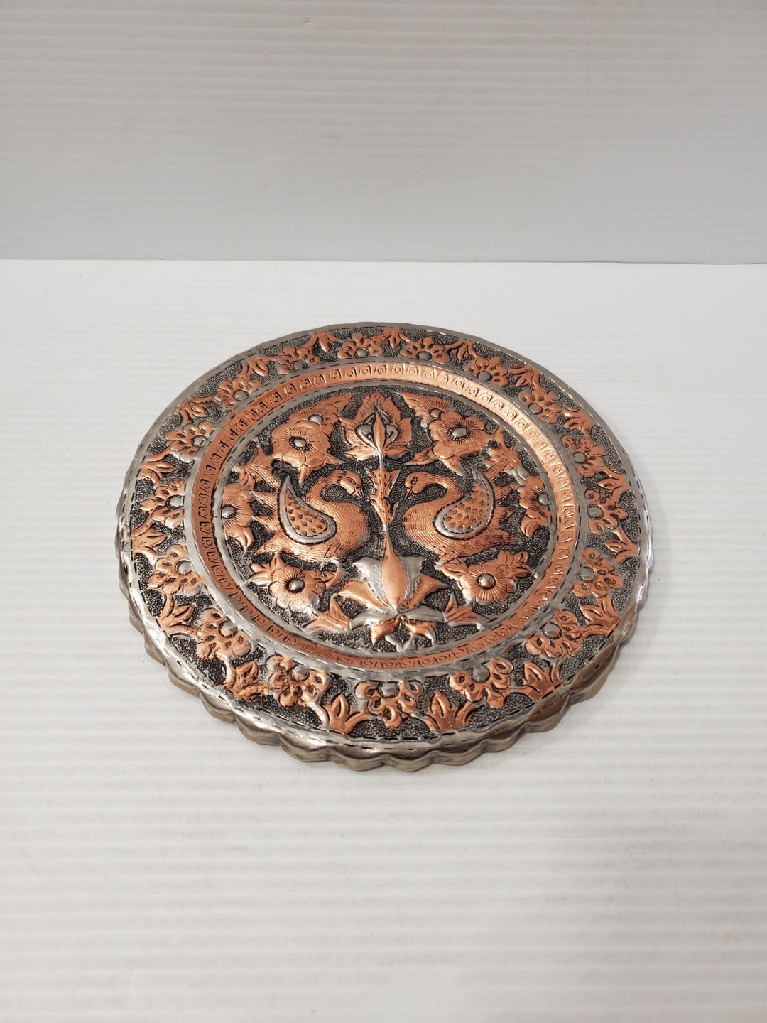 Copper Wall Plate / Etched Wall Plate / Etched Metal Plate / Copper Wall Decor / Copper Decor